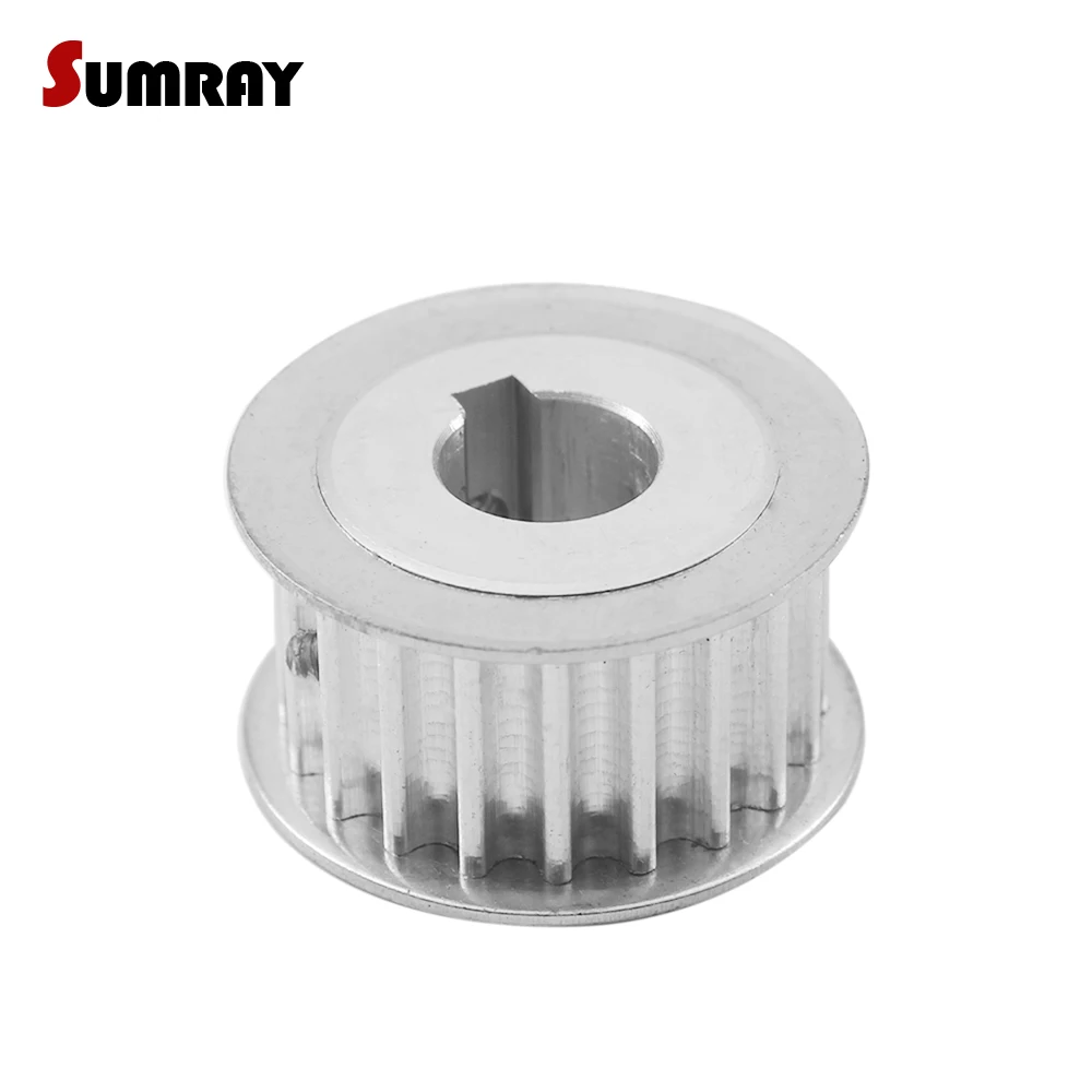 

SUMRAY Keyway Timing Pulley 5M 24T 8/10/12/14mm bore keyway diameter 3/4/5mm 16/21mm width Tooth Belt Pulley for 3D Printer