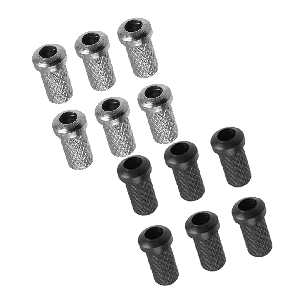 Durable 12 Pieces Iron Electric Guitar Through Body String Mounting Ferrules Bushings 9 x 5mm