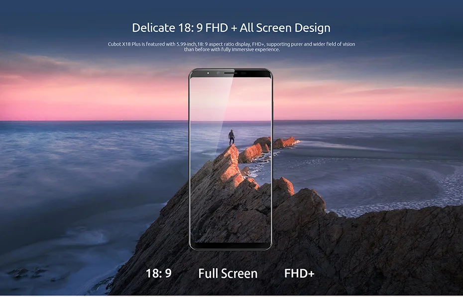 Cubot X18 Plus Android 8,0 5,9" 18:9 FHD ram 4 Гб rom 64 ГБ Android 8,0 MT6750T восьмиядерный смартфон 16 МП 4000 мАч 4G мобильный телефон
