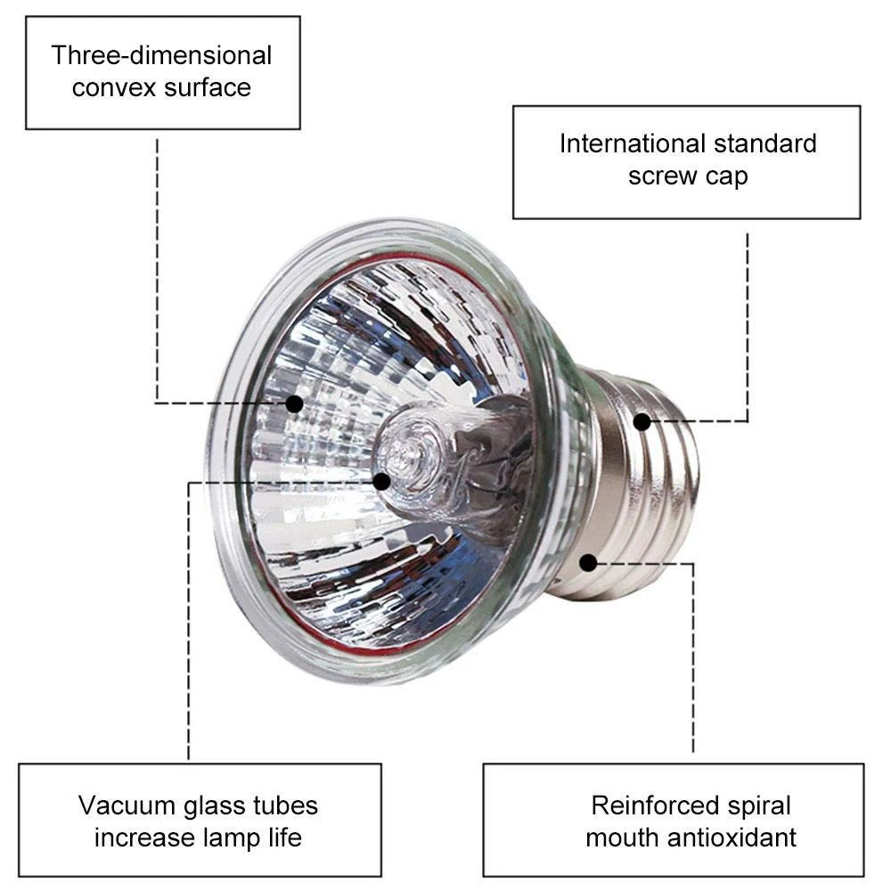 UVB лампочка "UVA" 220-240V E27 полный спектр аквариум для черепахи водной рептилии ящерица черепаха тепло освещение греется точечная лампа