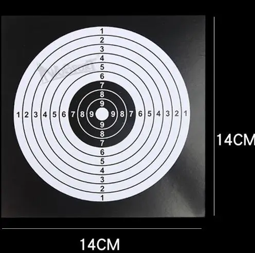 Тактическая стрельба цель для прочной наружной и внутренней стали BB пистолет цель для стрельбы для траннинга - Цвет: Black paper 100pcs