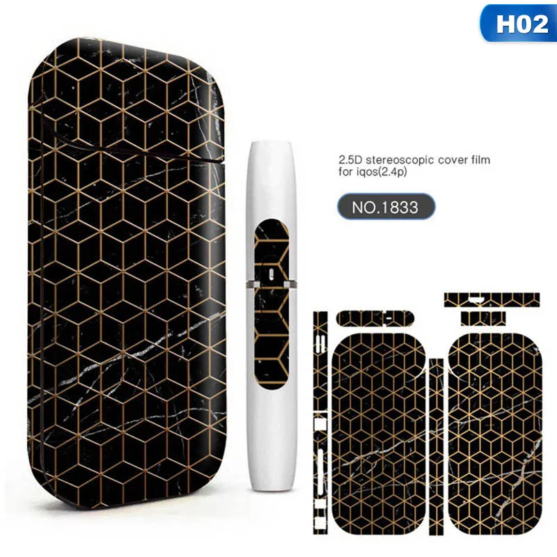 

High Quality 18 Colors 3M Printing Decorative Stickers Skin Suitable For IQOS 2.4 Plus Skin Sticker Protective Cover