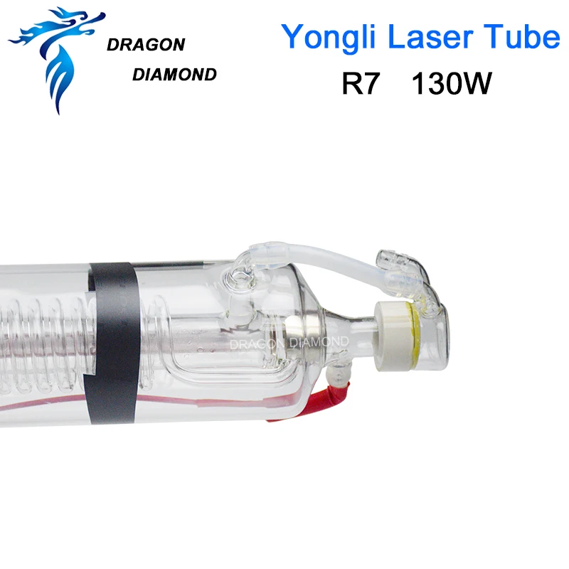 Дракон алмаз Yongli R7 130 W Co2 лазерная трубка с металлическим наконечником с фактурой в Длина 1650 мм Диаметр 80 мм для CO2 лазерный станок для гравировки и резки