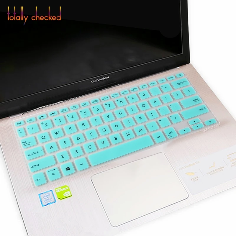Для ASUS VivoBook flip S14 TP412UA TP412 S430UA S430FN S430FA 1" Защита клавиатуры ноутбука - Цвет: whiteblue