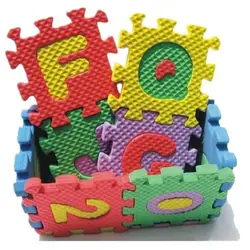 36 шт. алфавит головоломки Красочные Мини Размеры обучающая игрушка для детей буквы алфавита цифра пены коврики для От 1 до 7 лет