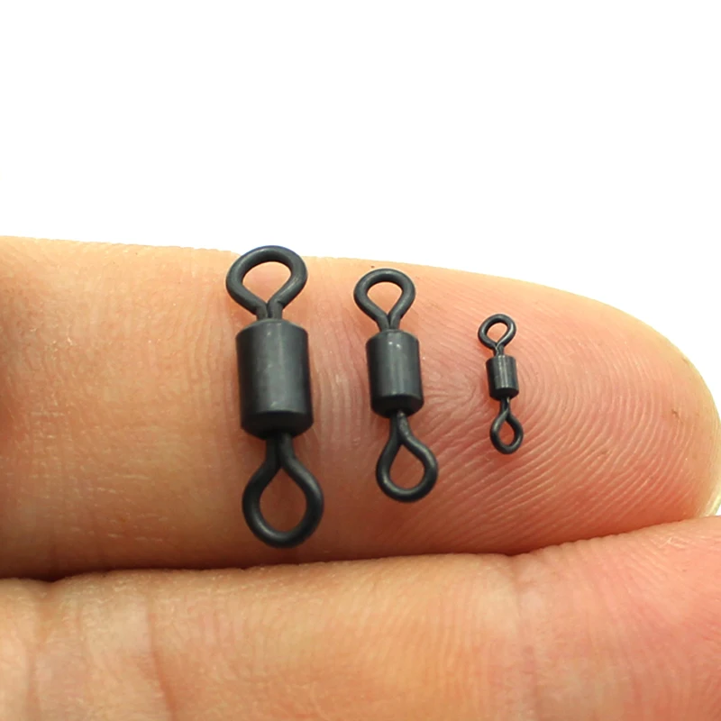 100Pcs Micro Fishing Rolling Swivels for Carp Fishing Tackle