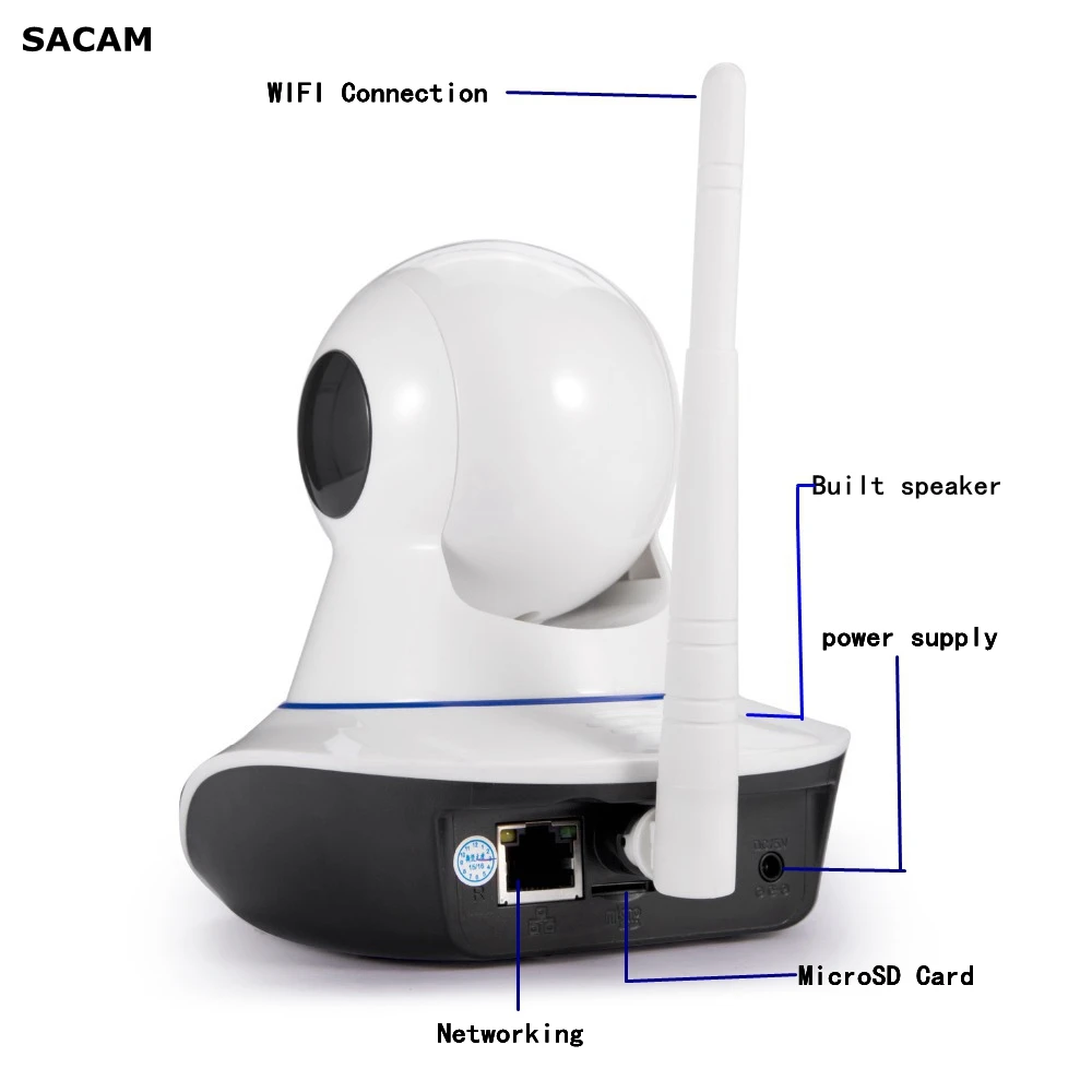 Беспроводная Wi Fi IP камера домашняя система безопасности и сигнализации Plug and Play Pan