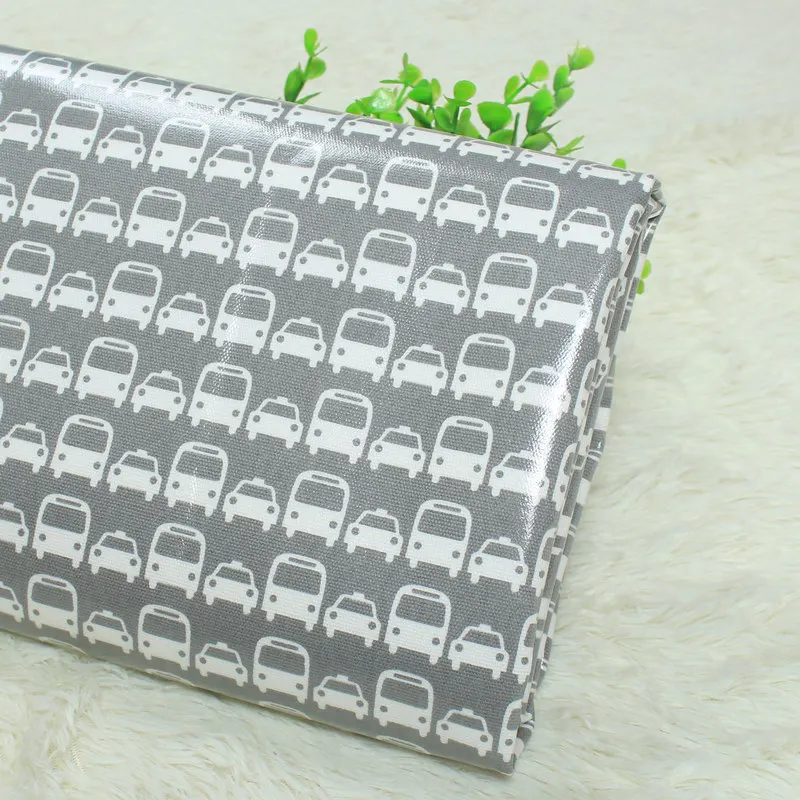 waterproof 100 cotton twill fabric cartoon car print for handmade bags table cloth etc