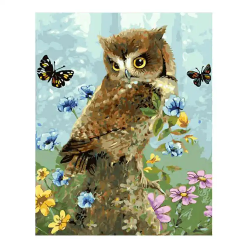 

Wall Pictures For Living Room,Drawing By Number,Painting By Numbers Owl