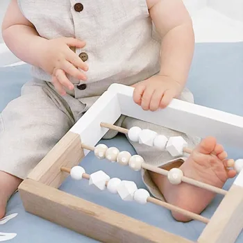 

Kids Baby Wooden Abacus Toys Children's Calculating Beads Educational Toy Kids Geometry Beads Early Learning Educational Toy