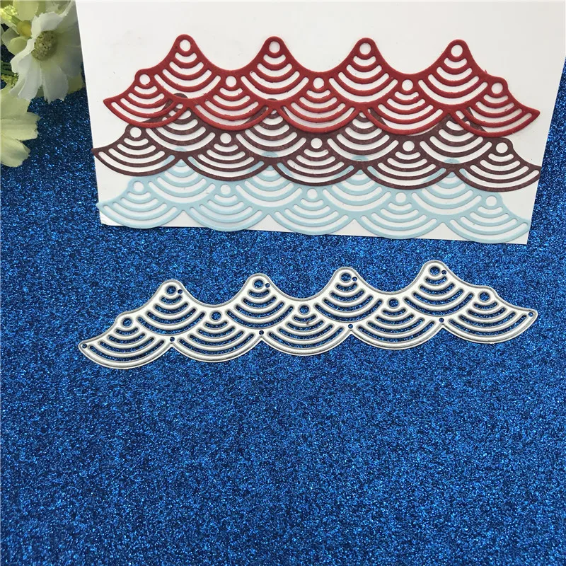 Thanks Wavy Lace Metal Cutting Dies Stencil Scrapbooking Card Embossing C xkl