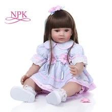 60CM Tamanho Grande Silicone Renascer Baby Dolls Brinquedos Corpo De Pano Menino Bonecas Reborn Bebês Recém-nascidos Da Criança Para As Crianças Melhor playmate