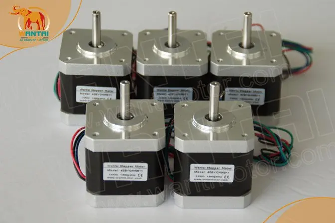 

Good Quality! Wantai 5PCS Nema17 stepper motor 0.9degree 42BYGHM809 56oz-in 1.7A CE ROHS ISO CNC Router Kit 3D Printer Reprap