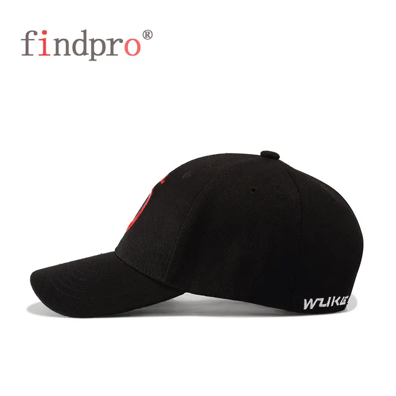 Findpro Gorras черная бейсболка с вышивкой Хлопковые бейсболки шапки для мужчин и