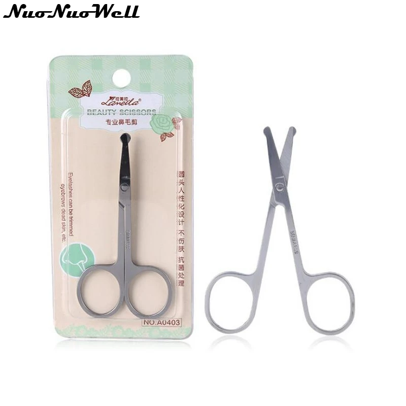 

1pc Professional Nail Scissor Manicure For Eyebrow Nasal Hair Eyelash Cuticle Scissors Curved Pedicure Makeup Scissors