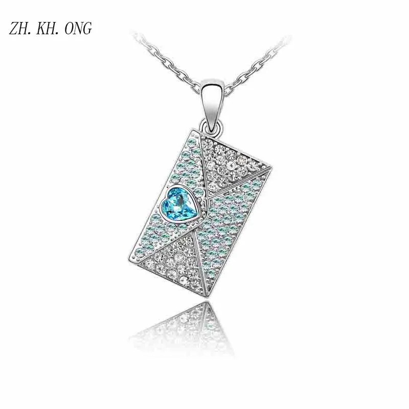ZK. KH. онг Мода Конверт моделирование ожерелье вставлять полный фианит элегантный