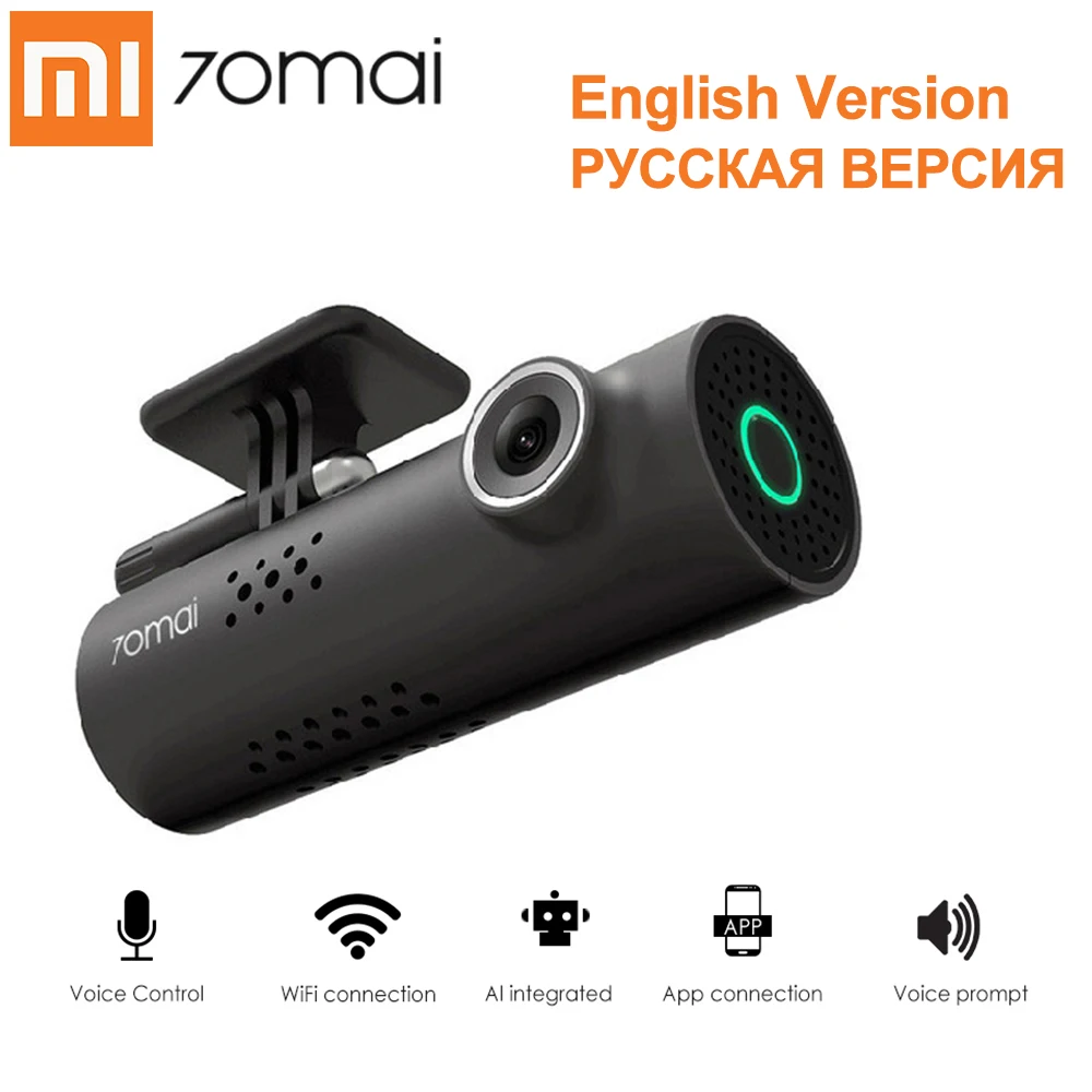 

Xiaomi 70mai Smart WiFi Car DVR Russia English HD 1080P Car Dash Cam Voice Control Camera Driving Recorder G-sensor Night Vision