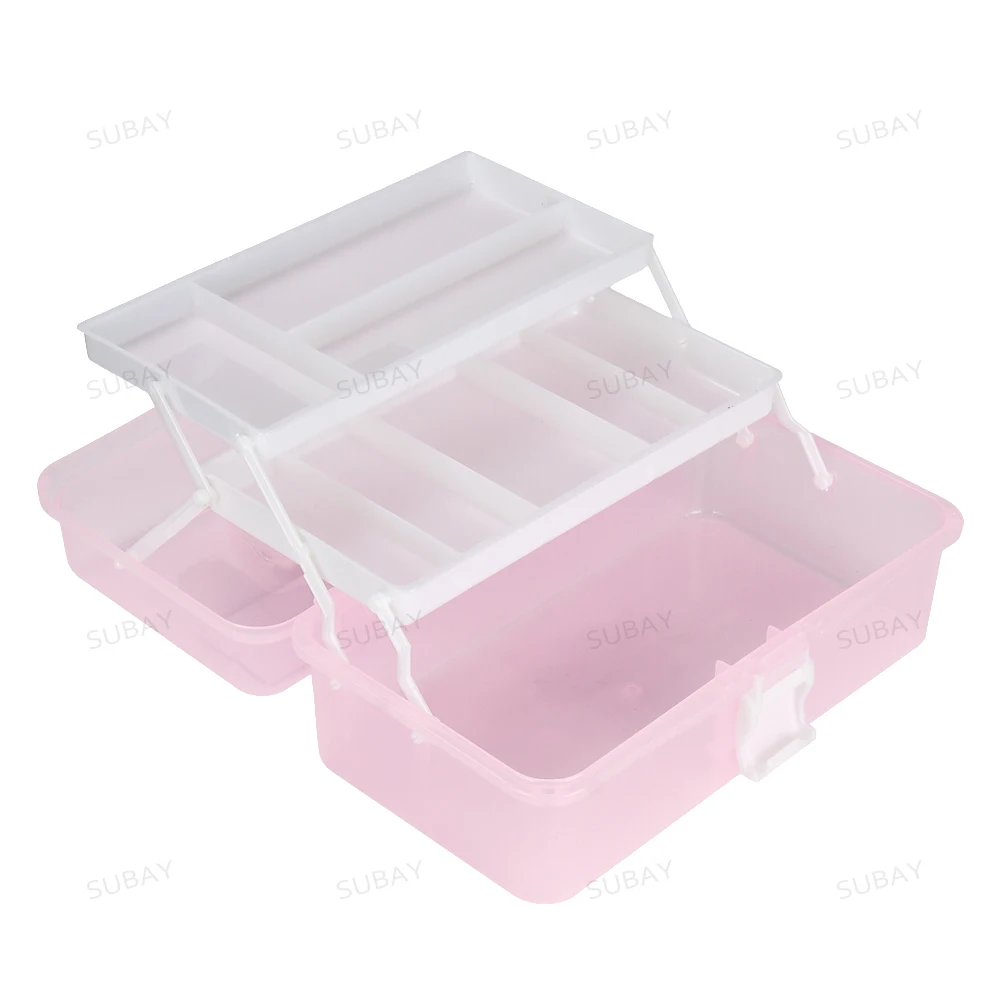 2018 Fashion Nail Art Tool Box Multi Utility Storage 3 Layer Plastic Case Makeup Craft Manicure Salon Kit Accessories