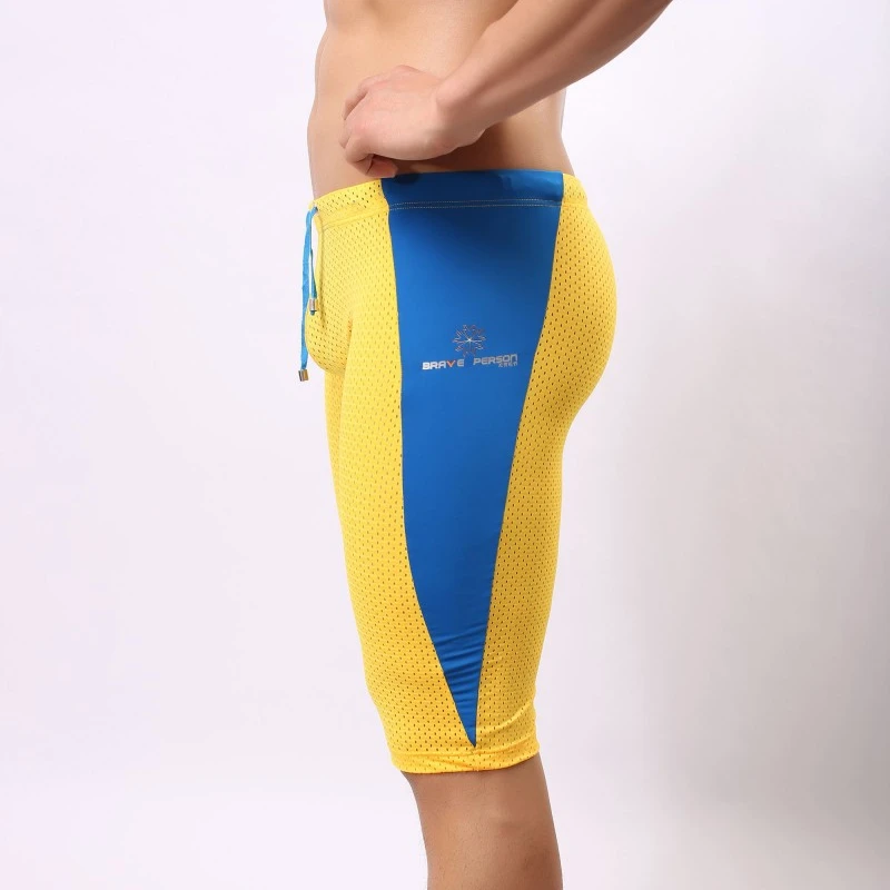 GANYANR Brand Swimming Trunks Gay Swimwear Men Sunga Plus Size Sexy Summer Swim Shorts Boxer Briefs Beach Swimsuit 1/2 Long