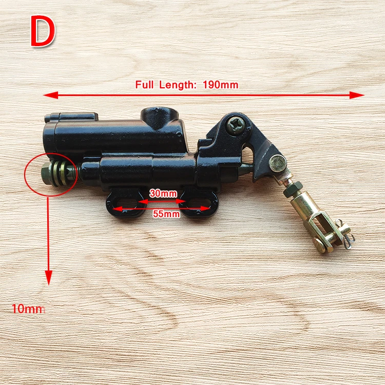 Задний тормозной насос ножной складной питбайк ATV гидравлический тормозной главный цилиндр 110cc 125cc 140cc 150cc питбайк 10 мм черный белый