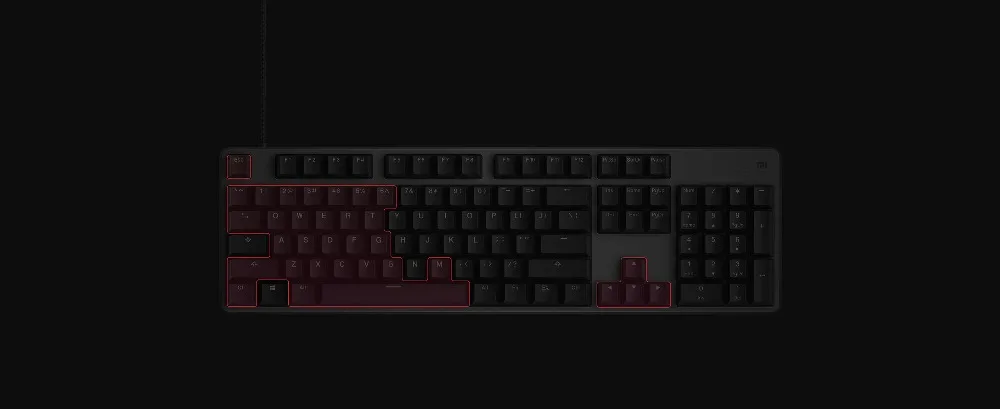 xiaomi game keyboard 104 keys RGB illusion backlight aluminum alloy cover custom game shaft body fo