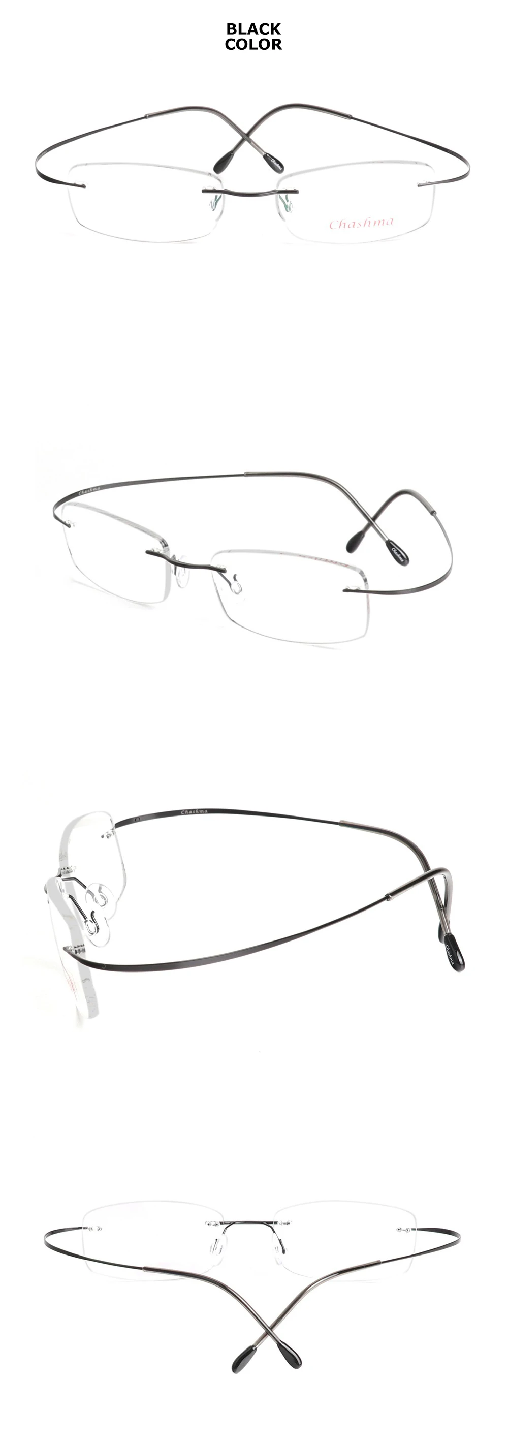 Бренд Chashma, титановые оптические очки для женщин и мужчин, модная оправа без оправы, ультра-светильник, 2G, только оправа для оптических очков
