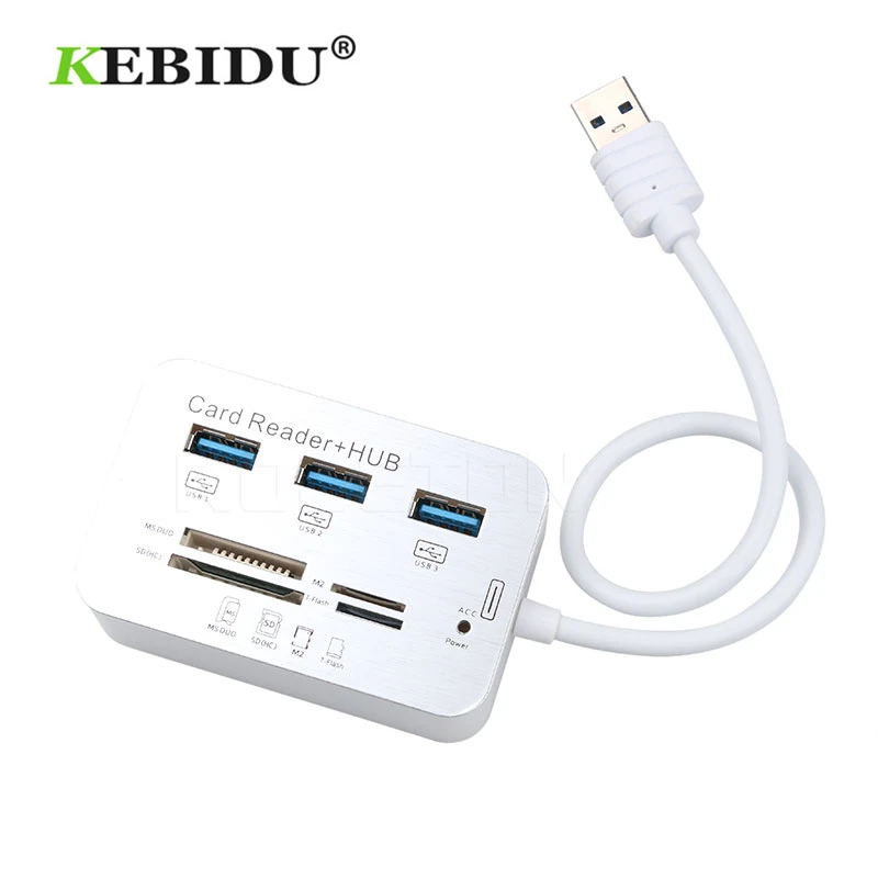 Высокоскоростной концентратор Kebidu с 3 портами USB 0 комбинированный для чтения