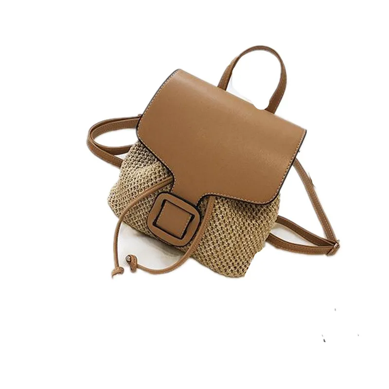 straw mini backpack
