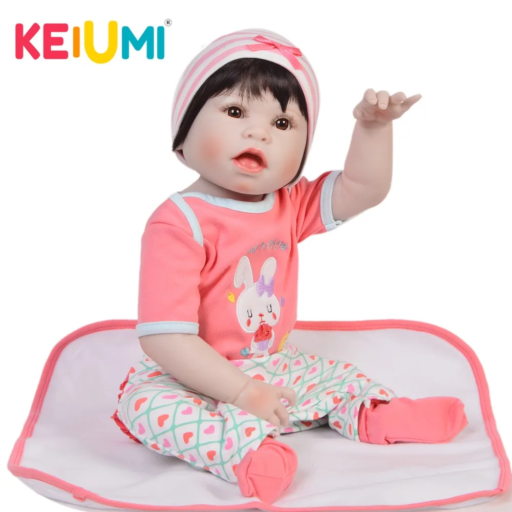 KEIUMI новый дизайн куклы Reborn 23 &quot57 см полностью силиконовые виниловые