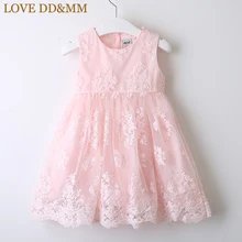 Милые платья для девочек г. Новая летняя детская одежда милое Сетчатое кружевное платье принцессы без рукавов с вышивкой для девочек