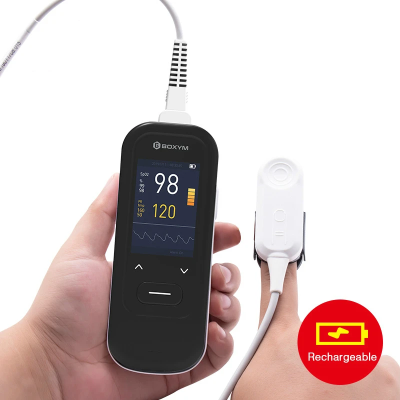 

Black Pulse Oximeter Finger Oximeter Portable Blood Oxygen Saturation Monitor Household Health Monitrs With Memory Function New