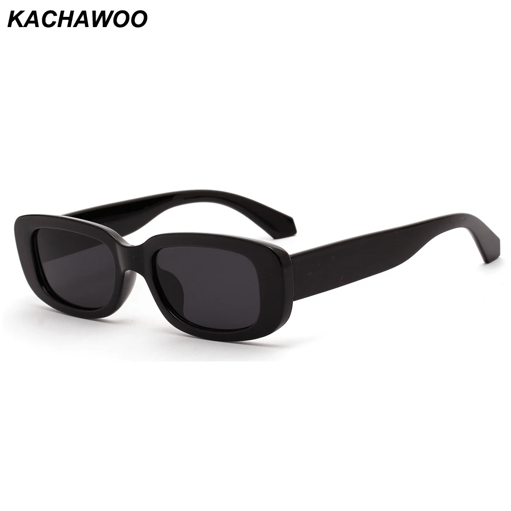 Rectangular Retro Sunglasses - Black