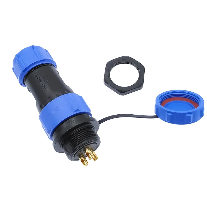 SP2110 SP2112 водонепроницаемый разъем задняя гайка SP21 2pin 3pin 4pin 5pin 7pin 9pin 12 pin IP68 разъемы