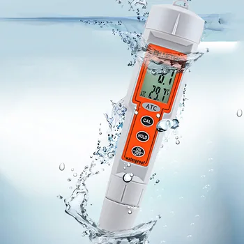 

Professional PH Meter Water Quality Tester Digital Portable Waterproof LCD Display PH Value Temperature Alkalinity Measuring Pen