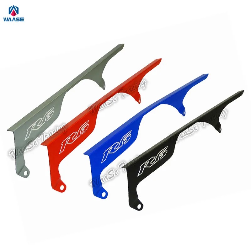 

waase Motorcycle Sprocket Chain Guard Cover Aluminum For Yamaha YZF R6 2003 2004 2005 / R6S 2006-2009