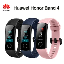 Умный Браслет huawei Honor Band 4 Amoled, цветной сенсорный экран 0,95 дюйма, для плавания, для обнаружения пульса и сна
