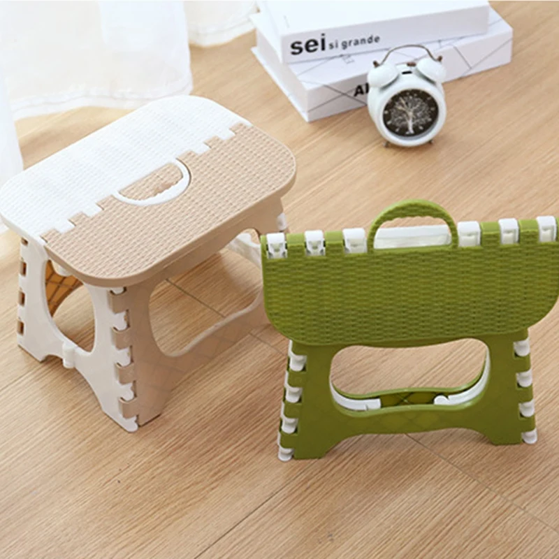 New Plastic Folding Stool Thickening Chair Portable Home Furniture Children Convenient Dining Stool