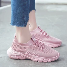 2019 New Women Casual Shoes Fashion Women Sneakers Breathable Mesh Walking Shoes Lace Up Flat Shoes 2019 New Women Casual Shoes Fashion Women Sneakers Breathable Mesh Walking Shoes Lace Up Flat Shoes