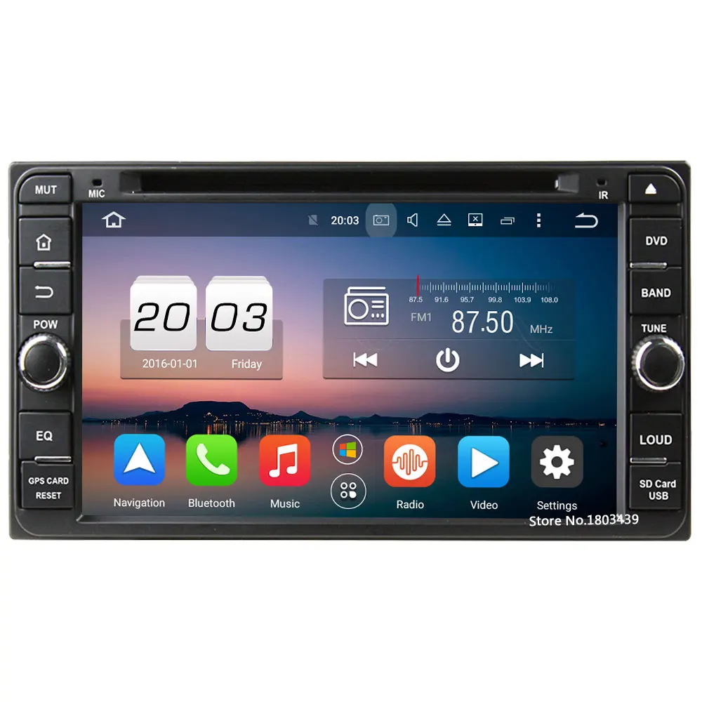 

Android 6.0 Octa Core 4GB RAM 2DIN Car DVD Radio Player For Toyota Land Cruiser 100 4500 Terios Vitz Prado RunX Highlander Hiace