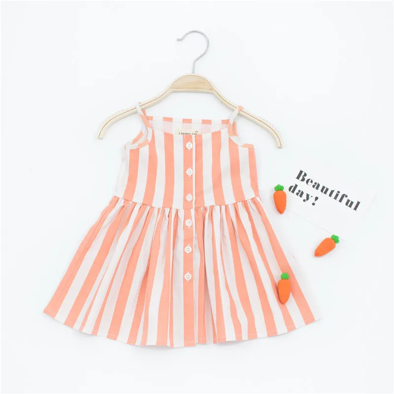 ZTKIDS Tiny Cottons Toddler Girls Brand Dress Summer Baby Striped