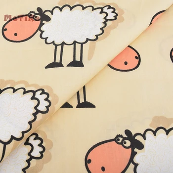 

MoTiRo,Printed Twill Cotton Fabric For Meter,Yellow Sheep Pattern Cloth For Baby/Child/Toys/Handmad Quilting/Sewing/Sheet/Pillow