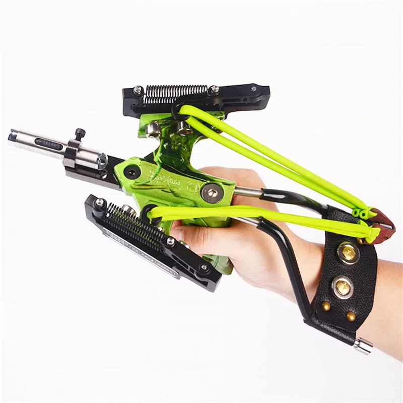 

Laser Slingshot Black Hunting slingshot with Fishing Wheel Catapult Fishing Bow Outdoor Powerful Spring Slingshot Caza