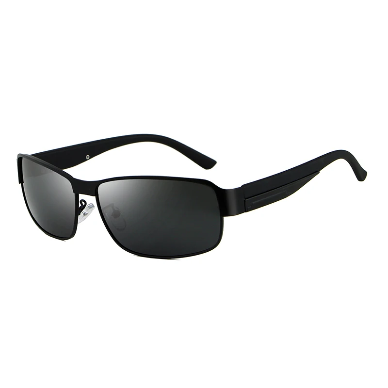 HDCRAFTER Мода Вождения Солнцезащитные Очки для Мужчин Поляризованных Солнцезащитных Очков UV400 Защиты Марка Дизайн Очки Высокого Качества Óculos - Цвет линз: black