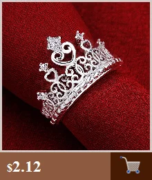 Красота принцесса ювелирные изделия модный австрийский Кристал Корона Кольца для женщин Серебряный цвет Классический Рождественский подарок свадьба Beiliwol