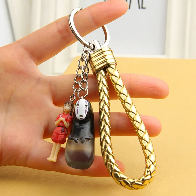

Thousands of Chihiro glaze no face man praying Chihiro creative key ring car key chain action & toy figures dolls baby Toys