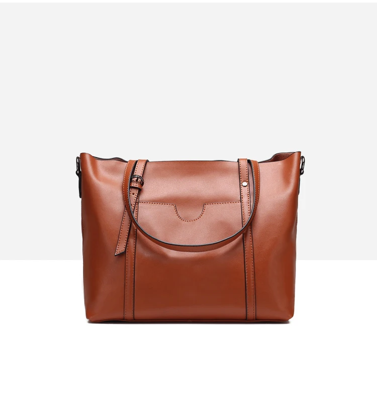 Women Handbag Genuine Leather Shoulder Bag Female Bags Cowhide portable shopping bag Vintage Large Capacity Tote Bolsos (10)