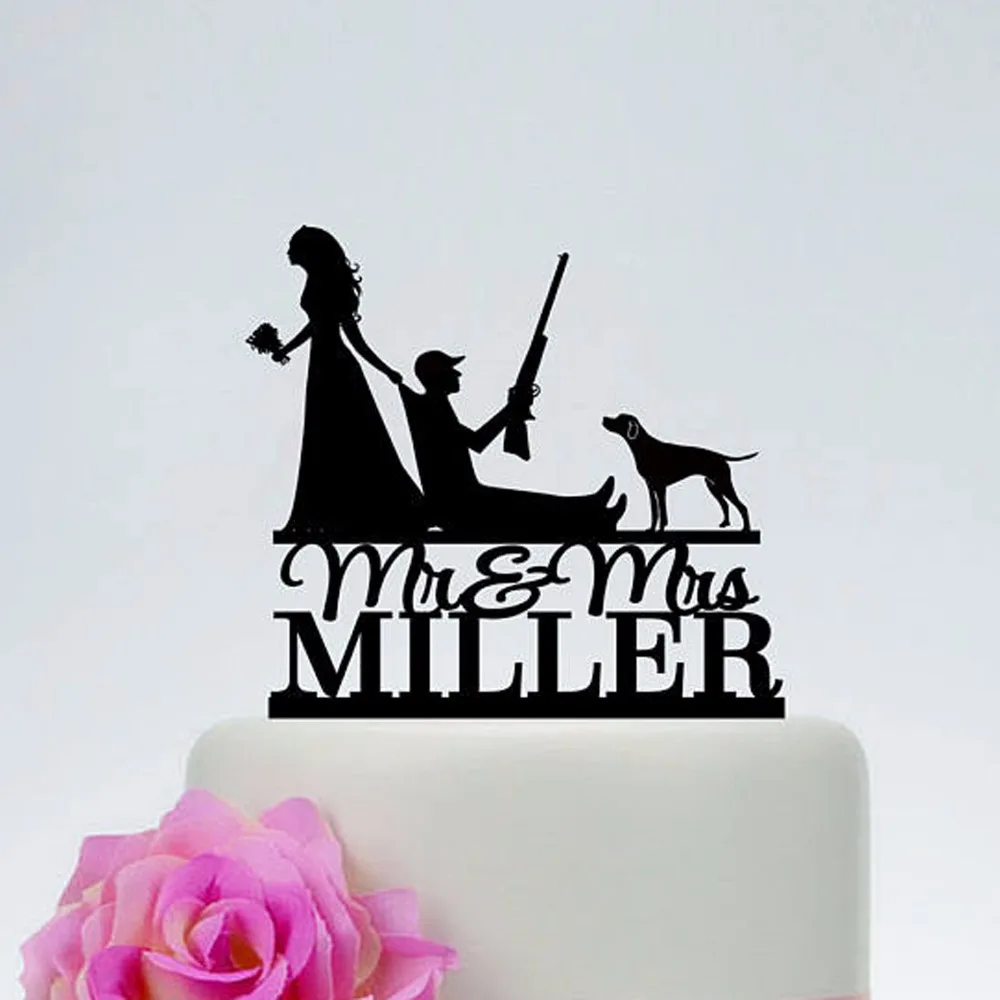 Personalized Wedding Cake Topper, Wedding Decoration, Acrylic silver glitter, Custom wedding cake topper personalized last name5