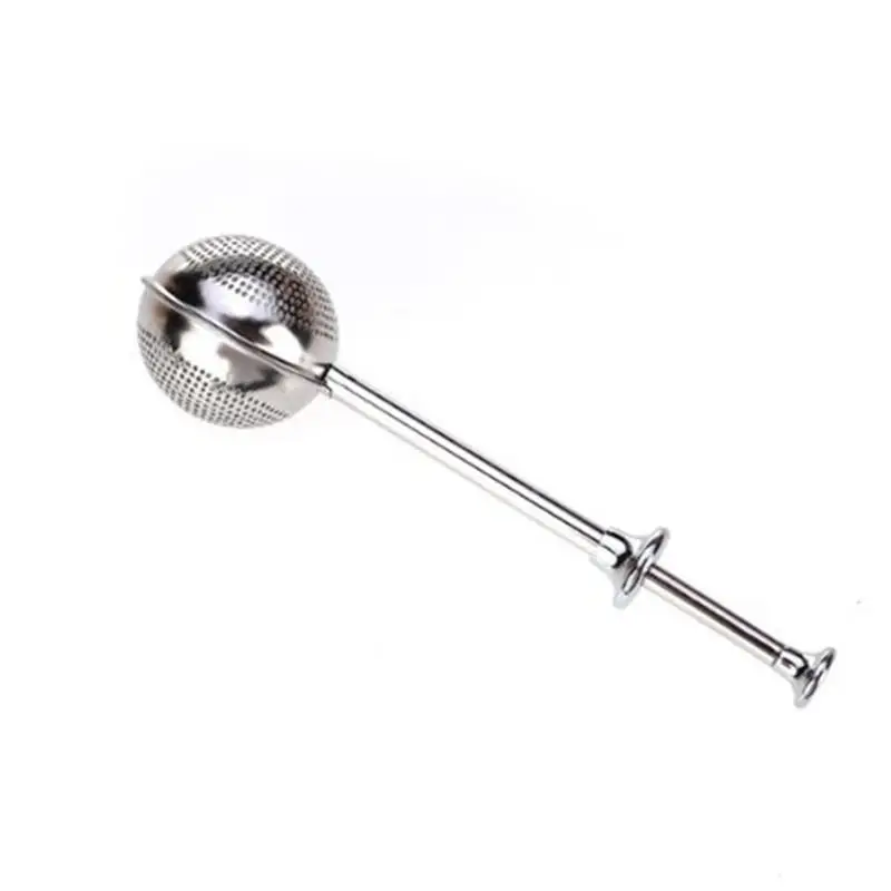 

Ball Shaped Stainless Steel Push Style Tea Infuser Strainer (Silver)
