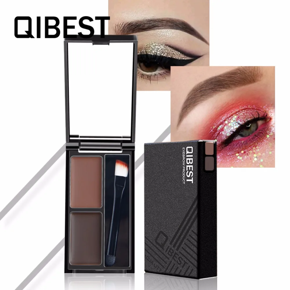 

QIBEST Brand Easy To Wear Makeup Eyebrow Powder Enhancer Waterproof Cosmetic Long-lasting Eye Brow Durable Different Tint Makeup