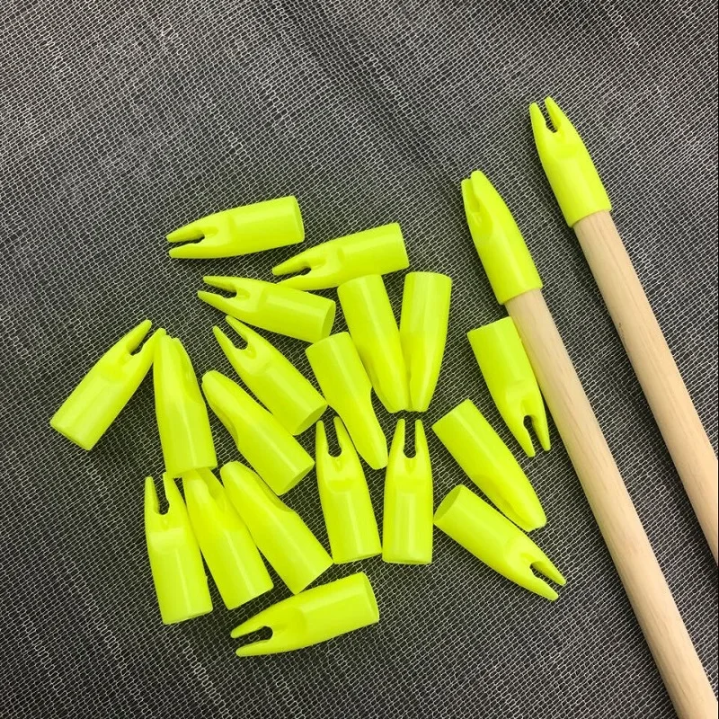 Buy 50pcs/lot Yellow Plastics Arrow Nocks For 8mm OD